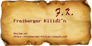 Freiberger Kilián névjegykártya